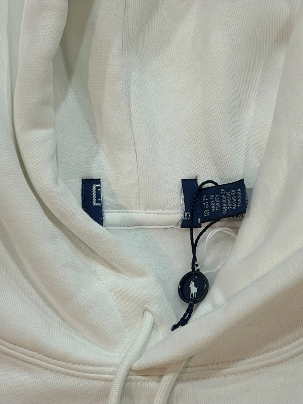 Polo Ralph Lauren Flag Fleece Hoodie White USA Embroidered Men’s XL NWOT